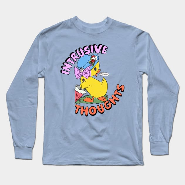 Intrusive Thoughts duckling Long Sleeve T-Shirt by RadicalLizard